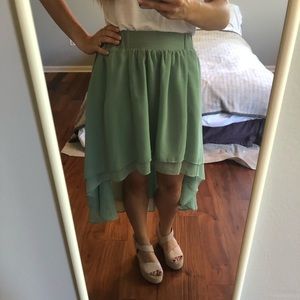 Flowy high low skirt
